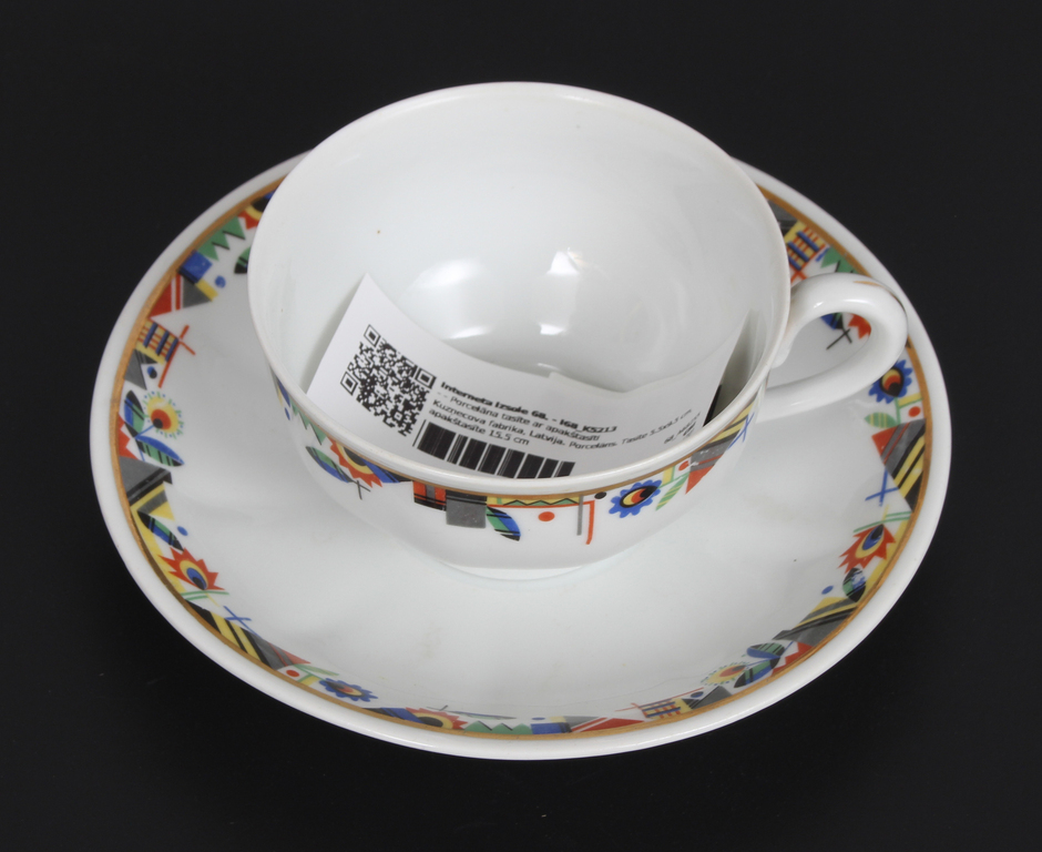 Porcelain cup with saucer