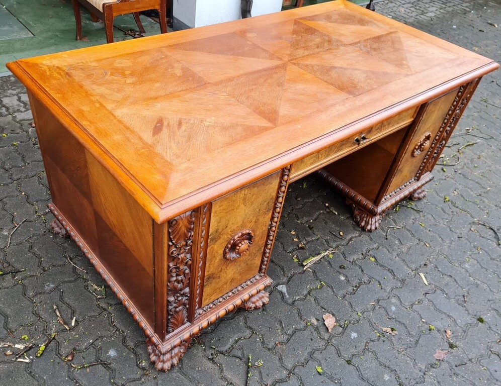 Large solid wood desk
