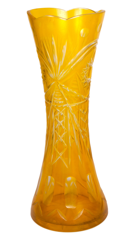 Colored glass vase of Iļguciema glass factory