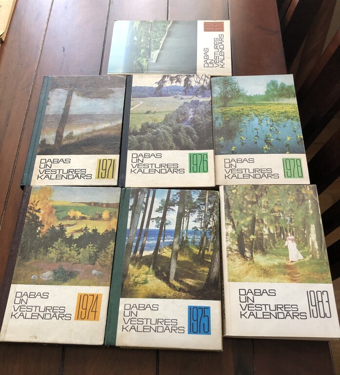 Календарь природы и истории 1971, 1974, 1975, 1976, 1978, 1983, 1991 гг.