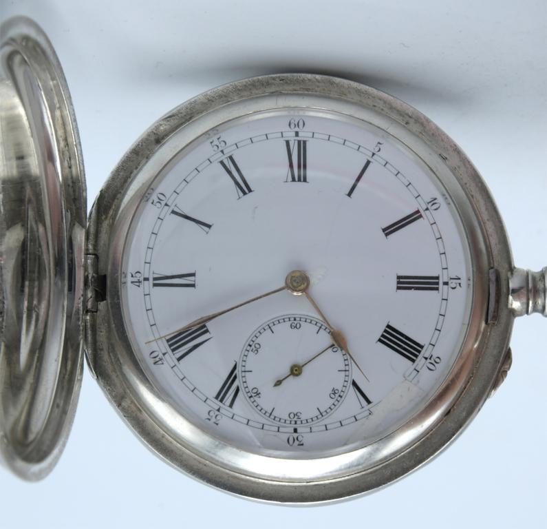 Men's silver pocket watch