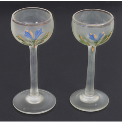 Art nouveau glass glasses 2 pcs. 