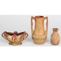 Ceramic vases and dish (3 pcs.)