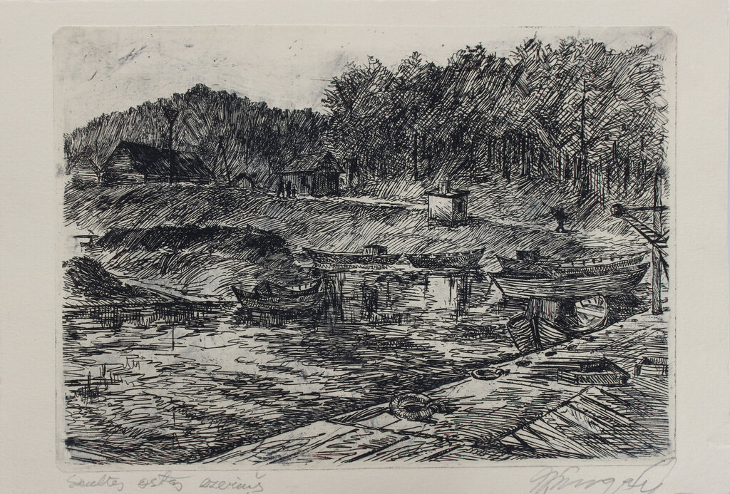 Various etchings by Dz. Ezergaile (4 pieces)