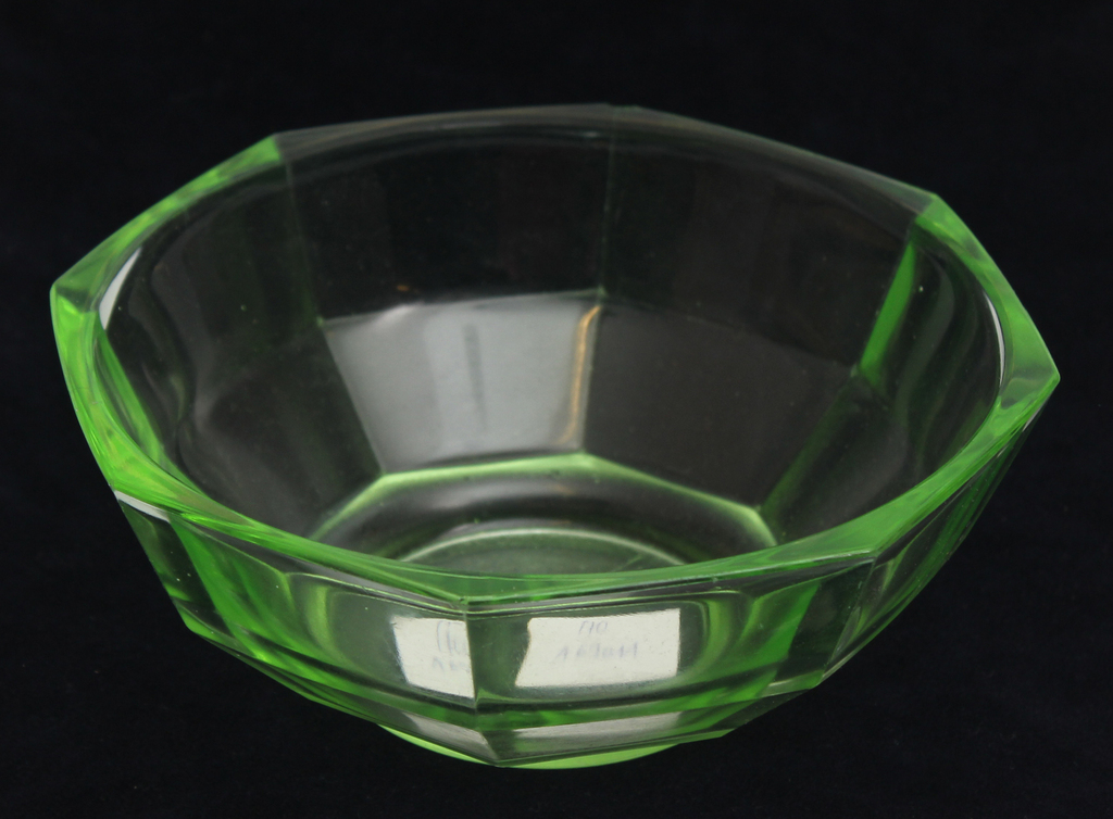 Uranium glass bowl