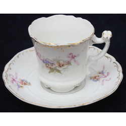 Porcelain cup with saucer