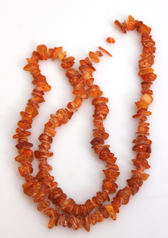 Amber beads (2 pcs) + cufflinks