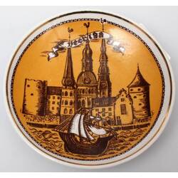 Decorative porcelain wall plate Old Riga