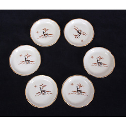 Porcelain plates for the jam (6 pcs.)