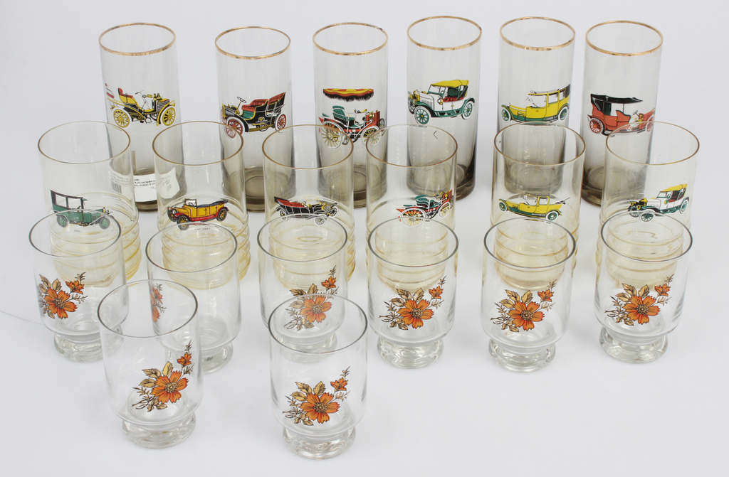 Три комплекта стеклянных стаканов Ливани 20 шт.