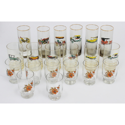 Three sets of Livani glass glasses 20 pcs.