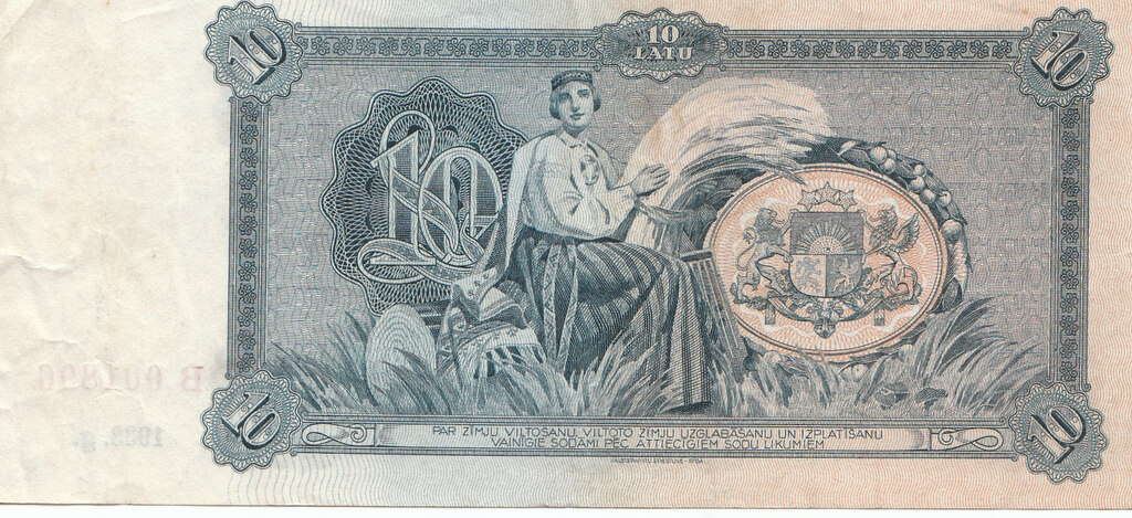 10 latu banknote 1933