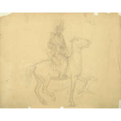 Hunter on horseback, sketch