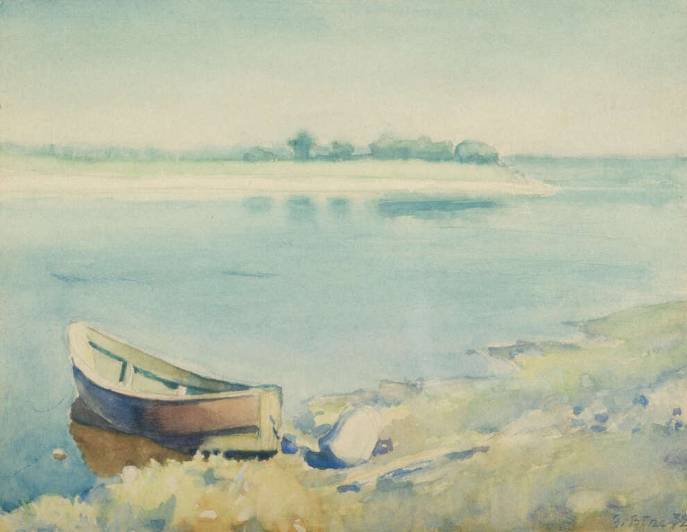 A boat on the river bank