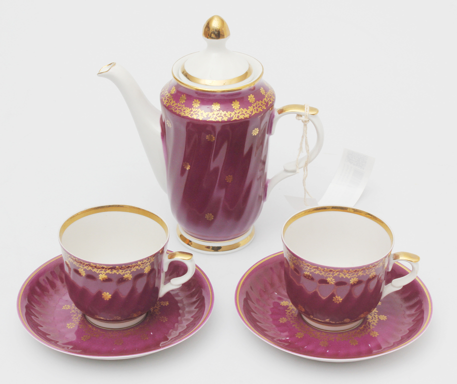 Porcelain coffee set for 2 persons