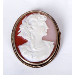 Guilded silver brooch 'Cameo''
