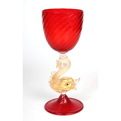 Murano glass wine glass