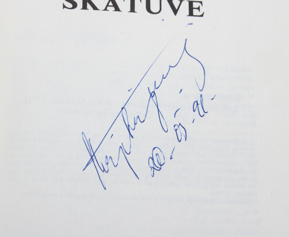 Harijs Liepiņš, Manas dzīves skatuves(with the signature of the actor and the author of the book)