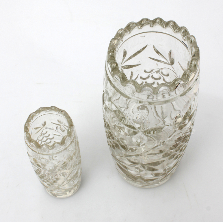 Glass vases (2 pcs) 