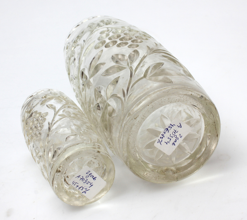 Glass vases (2 pcs) 