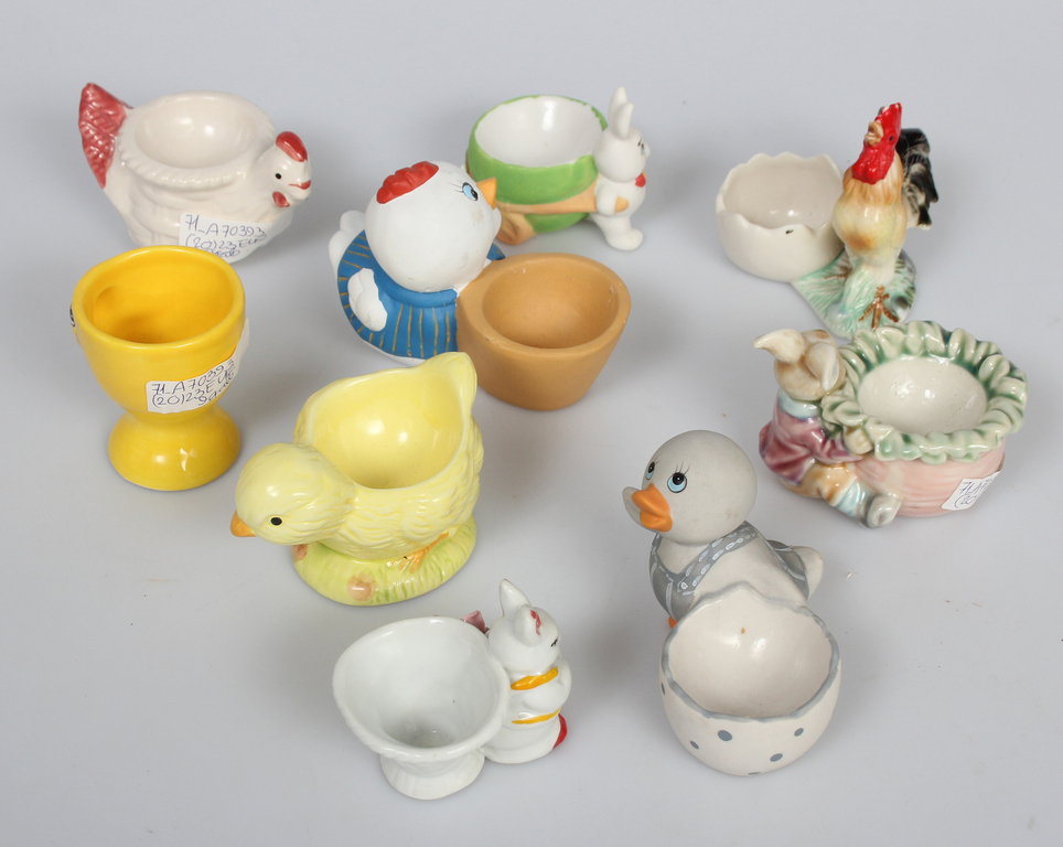 Porcelain dishes for egg serving 9 pcs.