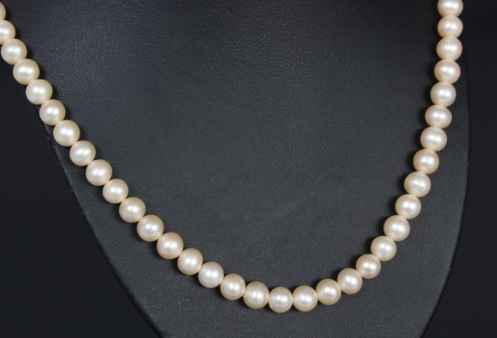 Japanese natural pink pearl necklace