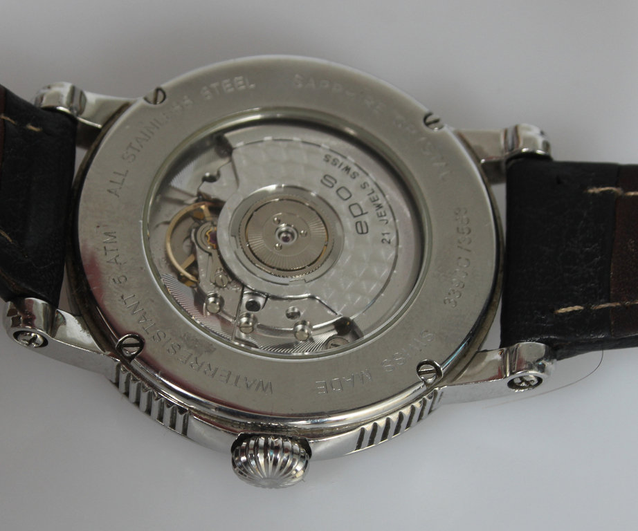 197-018177-1, ''Epos''  rokas pulkstenis ar ādas siksniņu