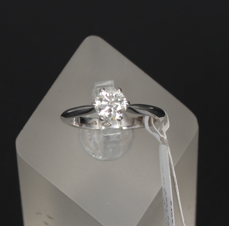 197-016237-1, Platinum ring with diamond 0.56 ct