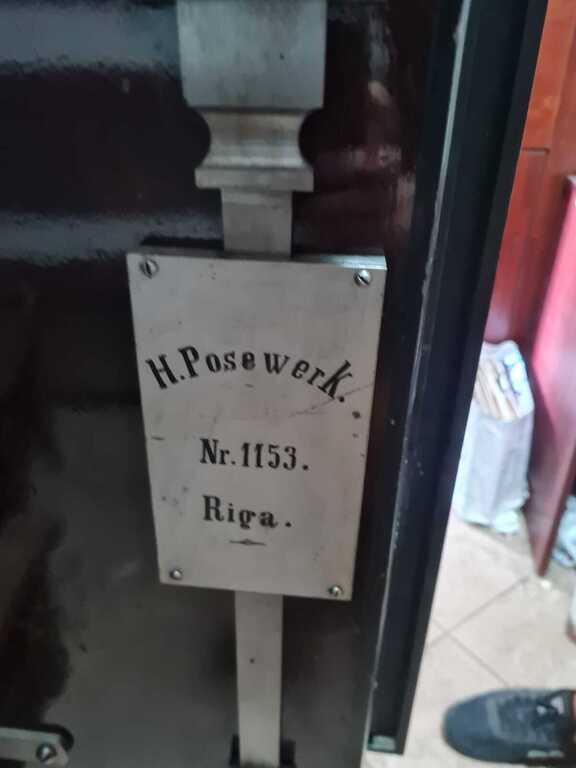 H. Posewerk Riga metal safe. 1920-30s.