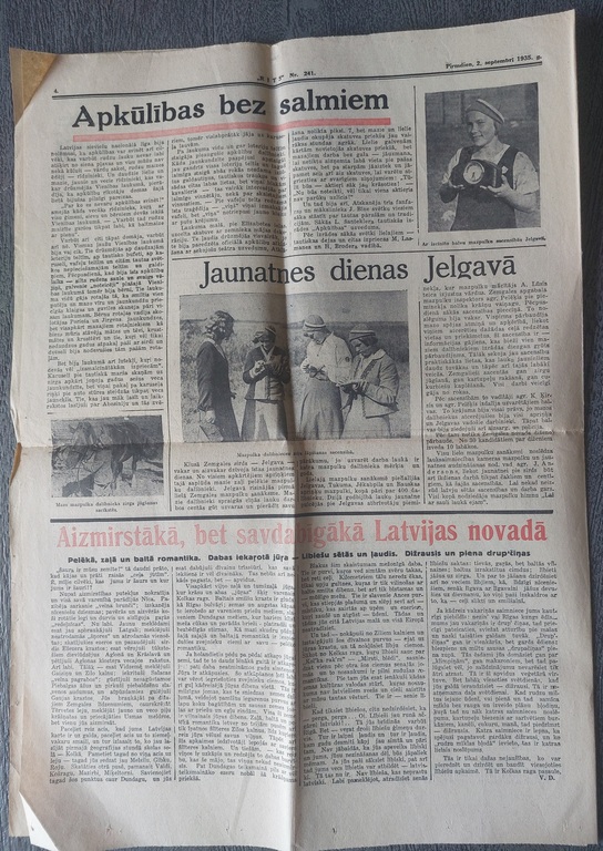 2 newspapers, 1934 IN THE LAST MOMENT ; 1935 MORNING