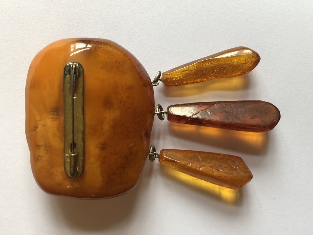 Amber brooch