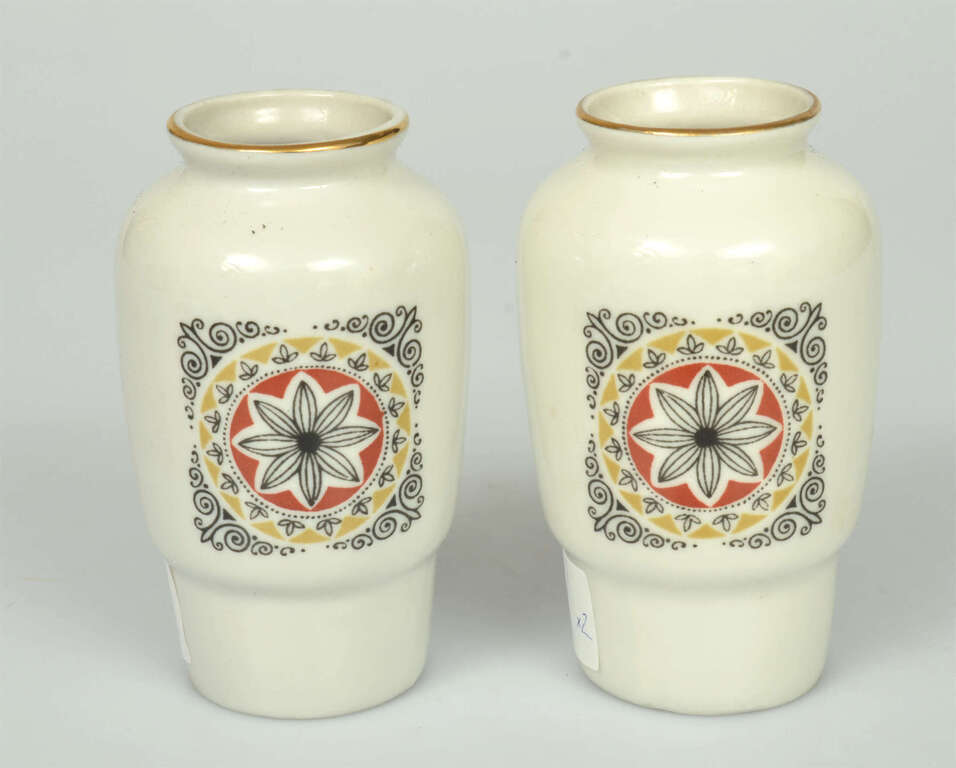 Two vases from the Riga Porcelain Factory
