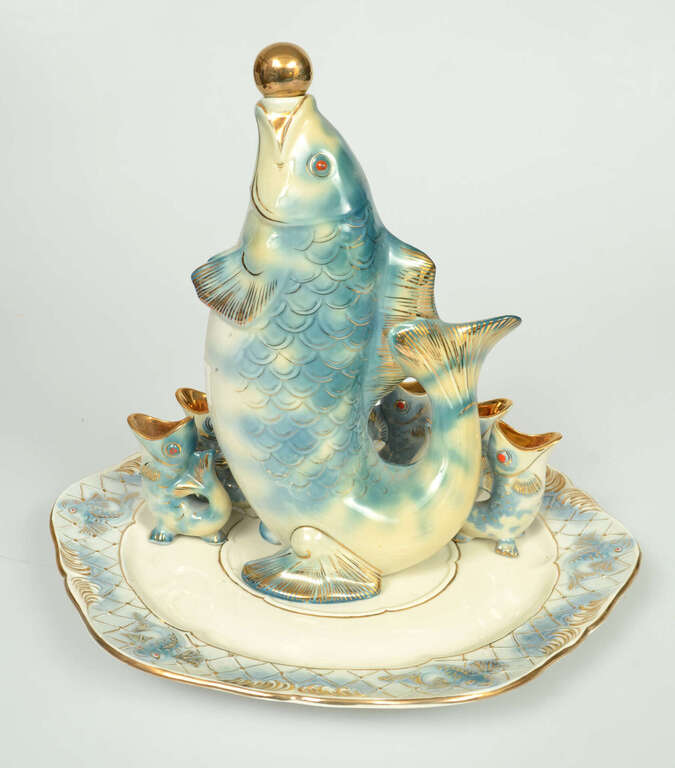 Porcelain liqueur decanter 