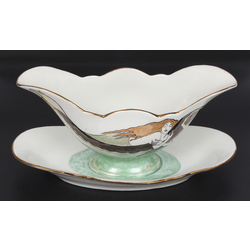 Porcelain sauceboat with mermaid