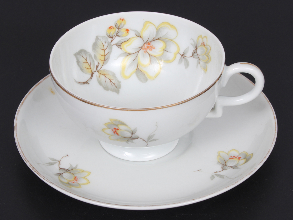 Porcelain cup with saucer