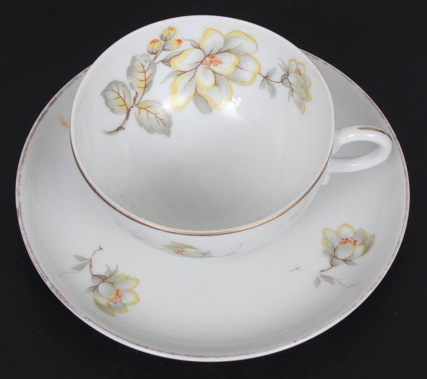 Porcelain cup with saucer