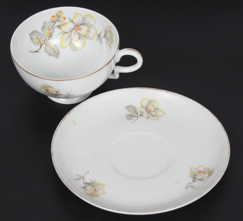 Porcelain cup with saucer