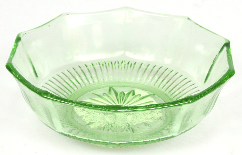Zaļas krāsas stikla trauku komplekts (3 gab)