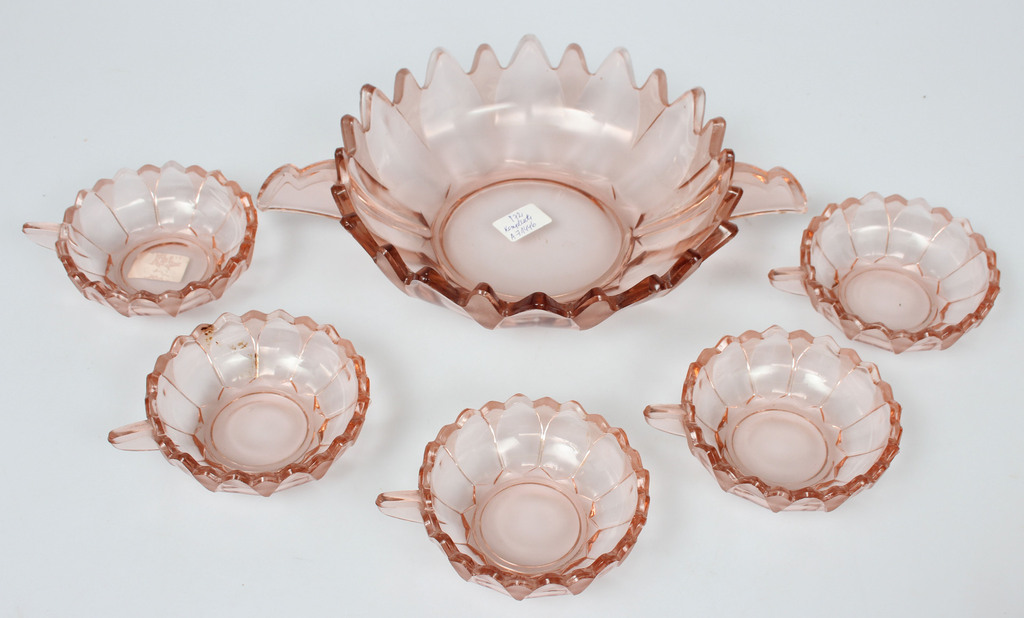 Livan glass factory set of serving dishes (1+5 pieces)