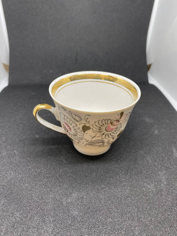 RPR porcelain cup with saucer from set 