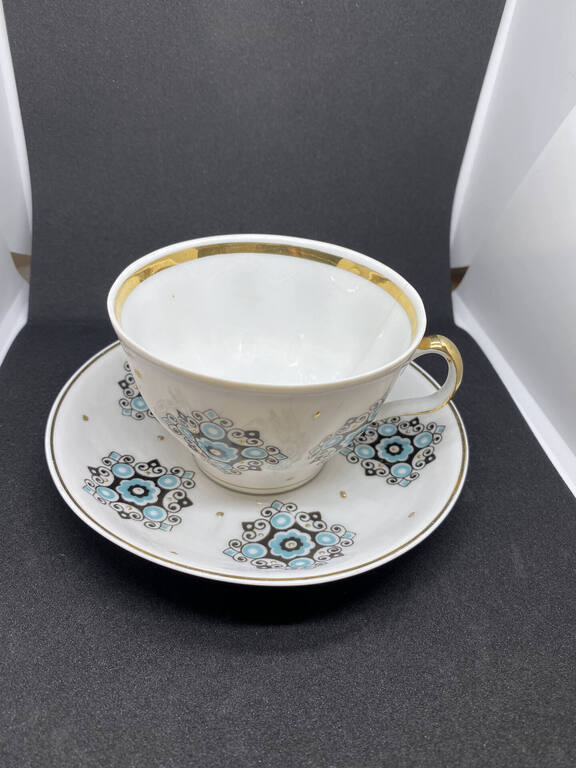 RPR porcelain cup with saucer from set 