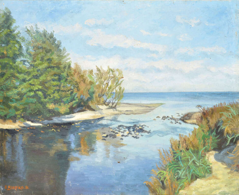 On the shore of the lake