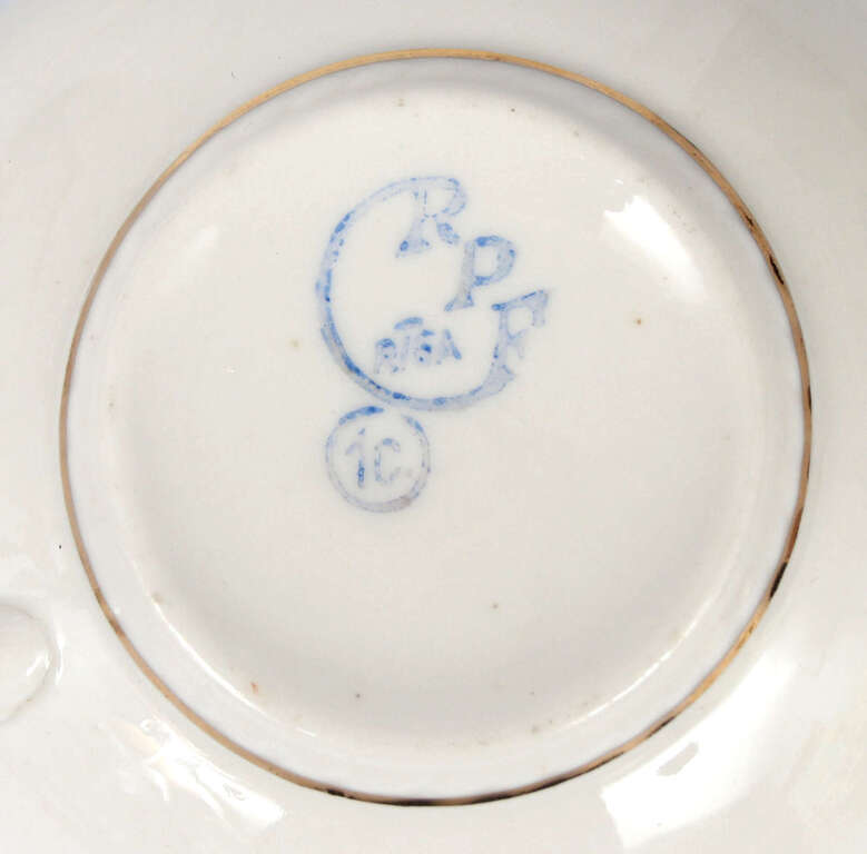 Riga porcelain factory trio - cup, saucer, plate