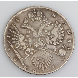 One ruble coin of 1733