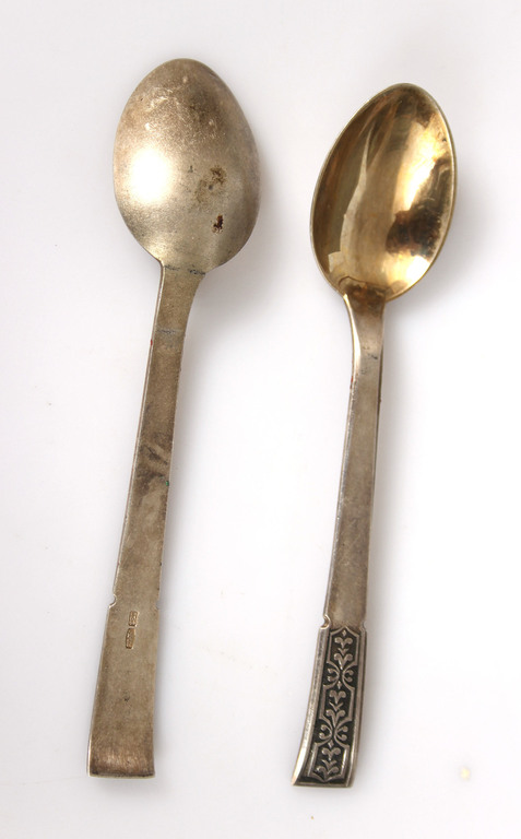 Silver teaspoons 6 pcs. with blackening
