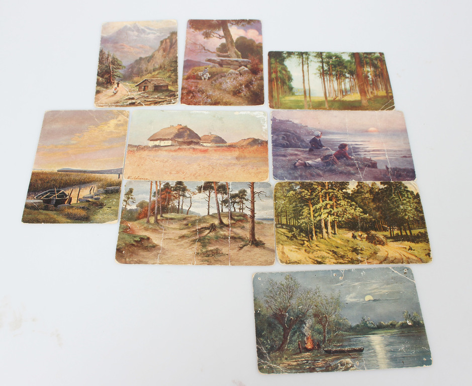 27 color postcards