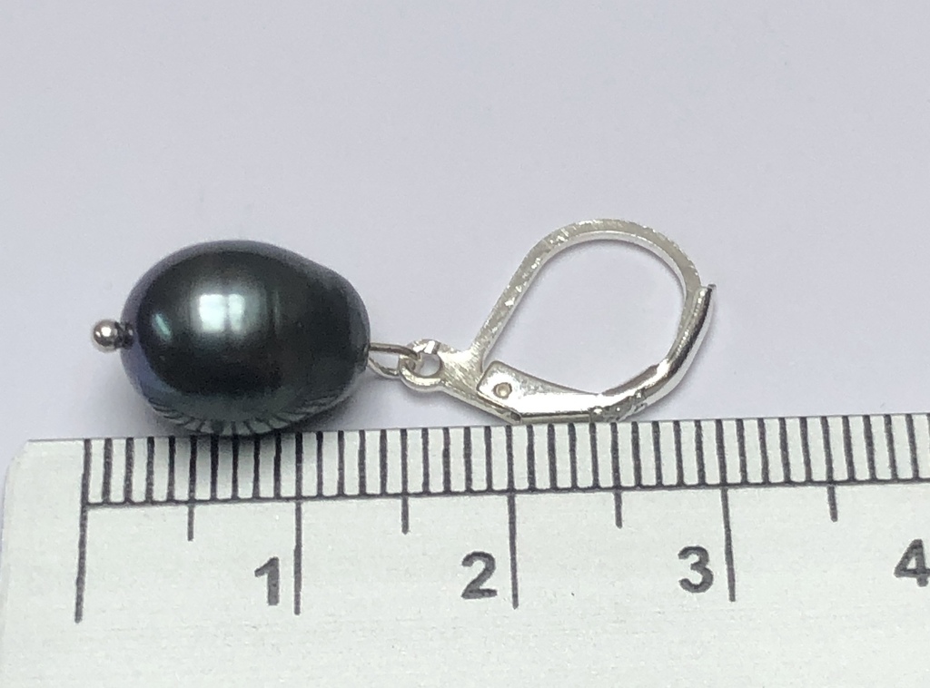 Dark Freshwater Pearl Bracelet with Earrings