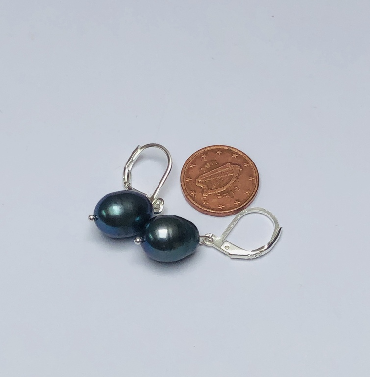 Dark Freshwater Pearl Bracelet with Earrings