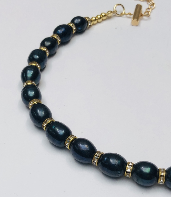 Blue Freshwater Pearl Necklace