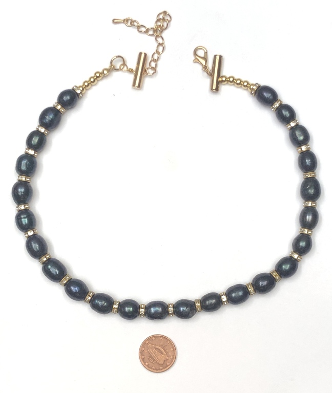 Ожерелье из синего пресноводного жемчуга